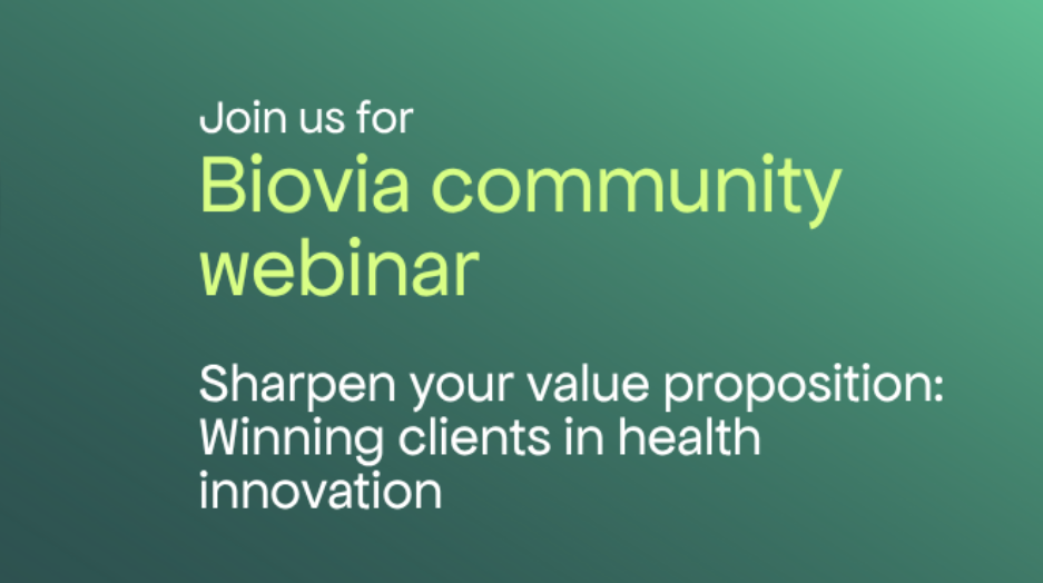 BioVia Community Webinar &#8211; Sharpen your value proposition